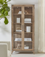 Curio Cabinet Light Oak Finish Passage Collection By ART Furniture