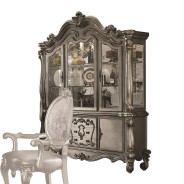 66830 Silver / Antique Platinum Finish Dining Set Versailles II Collection By Acme Furniture