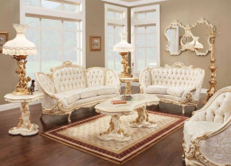 634 AJ French Provincial Style Living Room Italian Fabric By Polrey International Furnishing