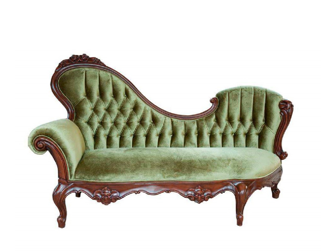657 ALJ Polrey French Provincial Style Right Chaise Lounge Chair