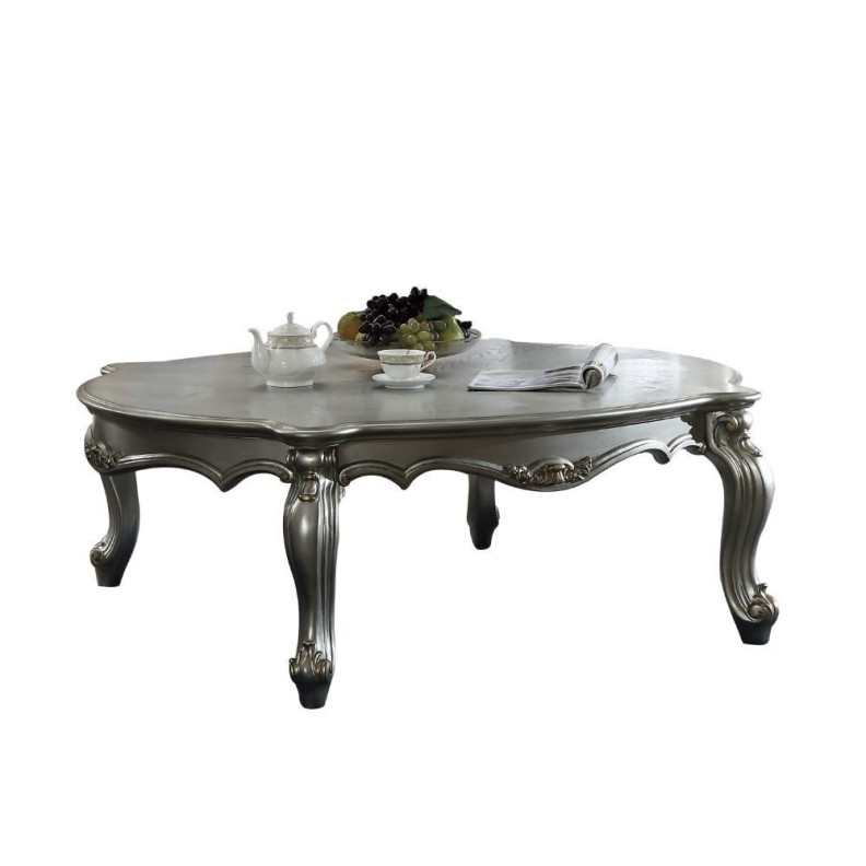 83465 Platinum Finish Occasional Tables Picardy Collection By Acme Furniture