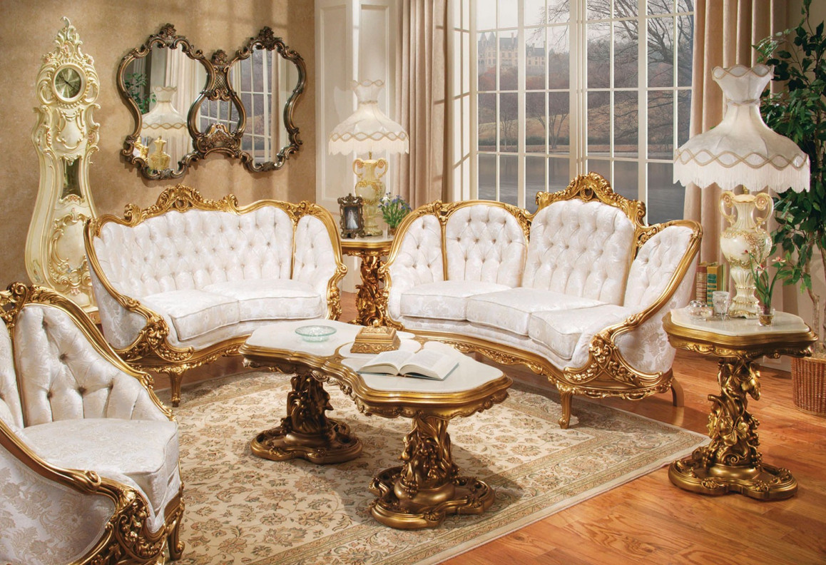 634 AJ French Provincial Style Living Room Italian Fabric By Polrey International Furnishing