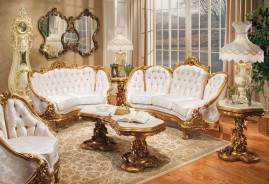 634 AJ French Provincial Style Living Room Italian Fabric By Polrey International Furnishing