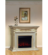 917AM Luxury Electric Fireplace Marble Top - French Provincial Design By Polrey  International Furnishing