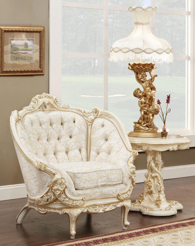 634 AJ French Provincial Style Living Room Italian Fabric By Polrey International Furnishing