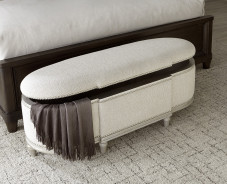 Bedside Bench Silver Finish Morrissey Collection By A.R.T Furniture