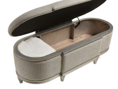 Bedside Bench Silver Finish Morrissey Collection By A.R.T Furniture
