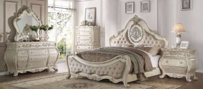 27010Q Bedroom Antique White Wash Finish Ragenardus Collection By Acme Furniture