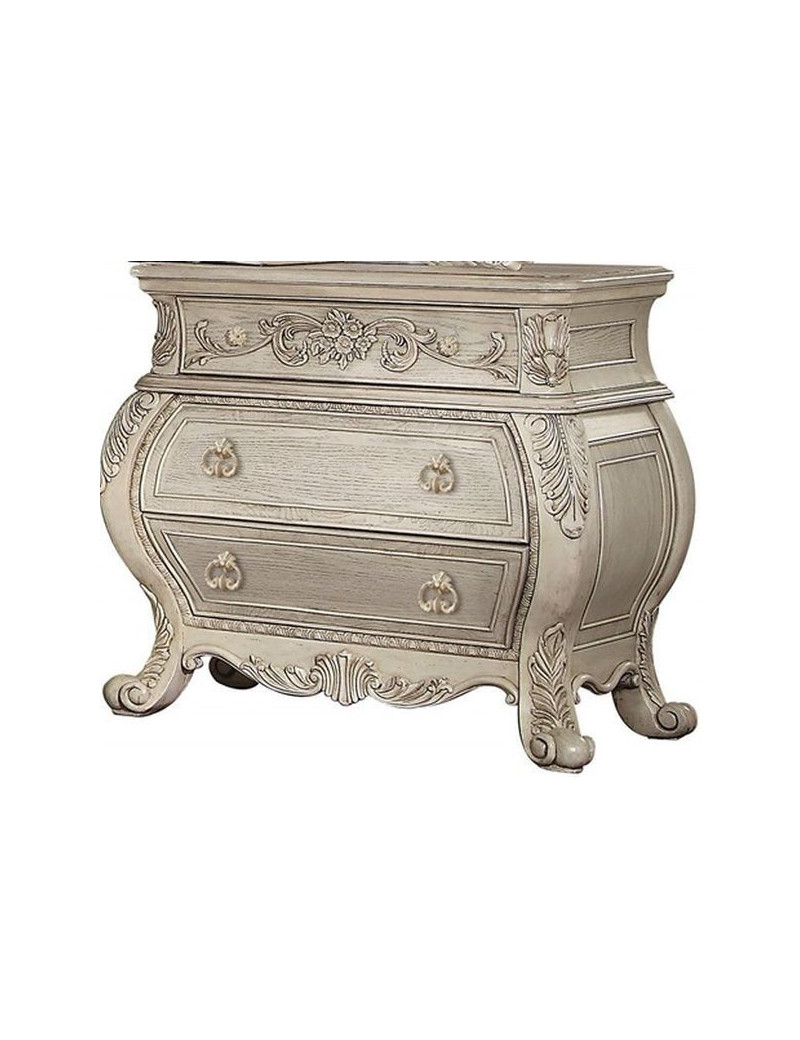 27010Q Bedroom Antique White Wash Finish Ragenardus Collection By Acme Furniture