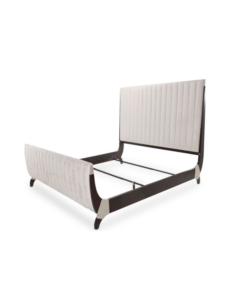 Tufted Sleigh Bed Paris Chic Collection by Michael Amini