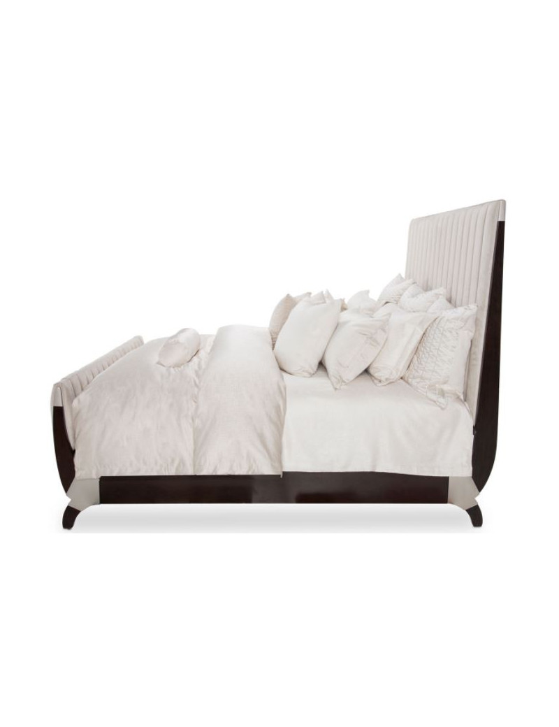 Tufted Sleigh Bed Paris Chic Collection by Michael Amini