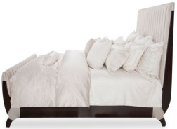 Tufted Sleigh Bed Paris Chic Collection by Michael Amini