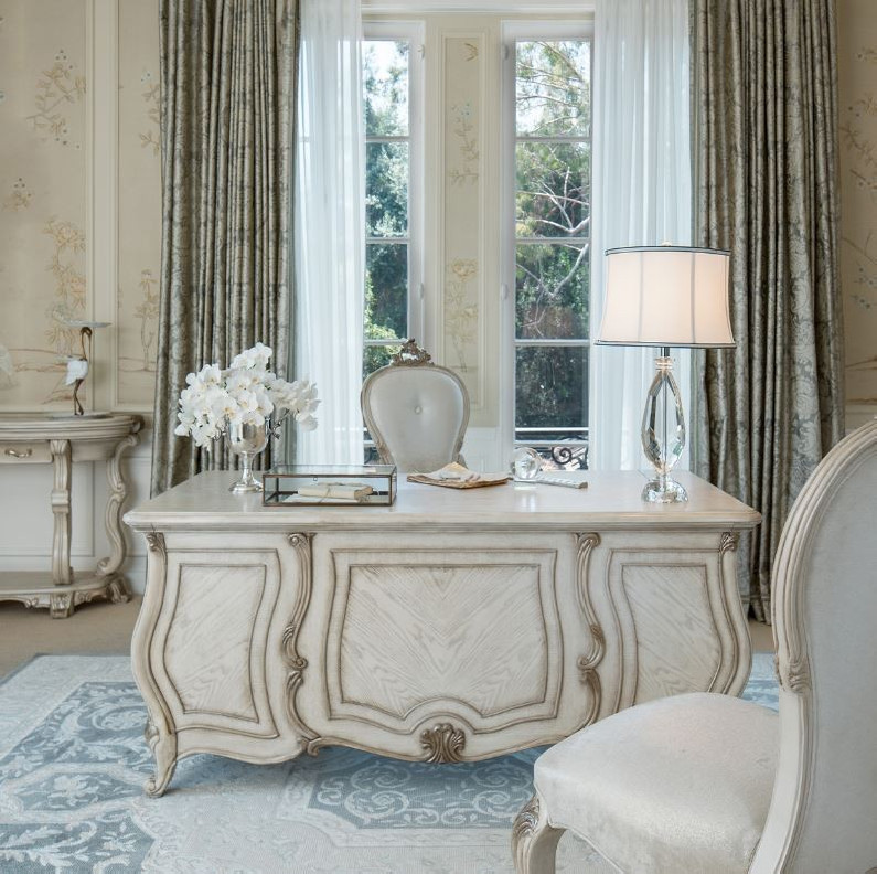 Desk Platine De Royale Champagne Collection By Michael Amini