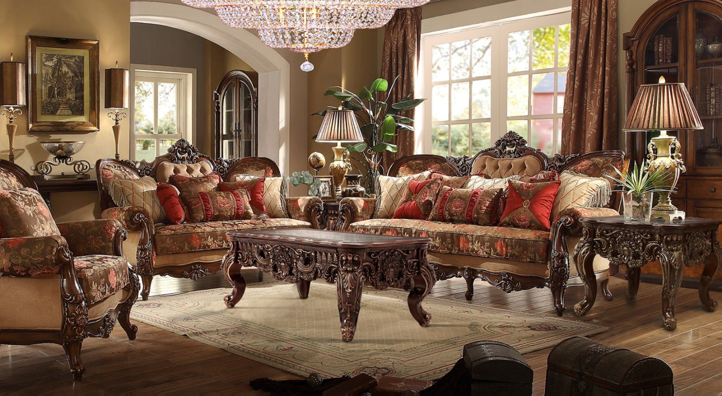 HD 39 Homey Design upholstery living room set Victorian, European & Classic design Sofa Set