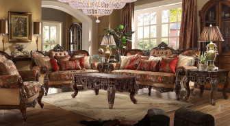 HD 39 Homey Design upholstery living room set Victorian, European & Classic design Sofa Set
