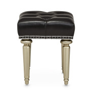 Vanity Bench Black Iguana Hollywood Swank Collection By Michael Amini