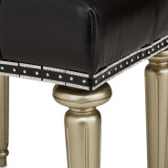 Vanity Bench Black Iguana Hollywood Swank Collection By Michael Amini