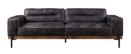 56505 Shilchester Antique Ebony Leather & Light Oak Contemporary Acme Furniture Collections
