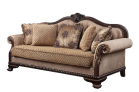 58265 Fabric & Espresso Finish Chateu de Ville Collection By Acme Furniture