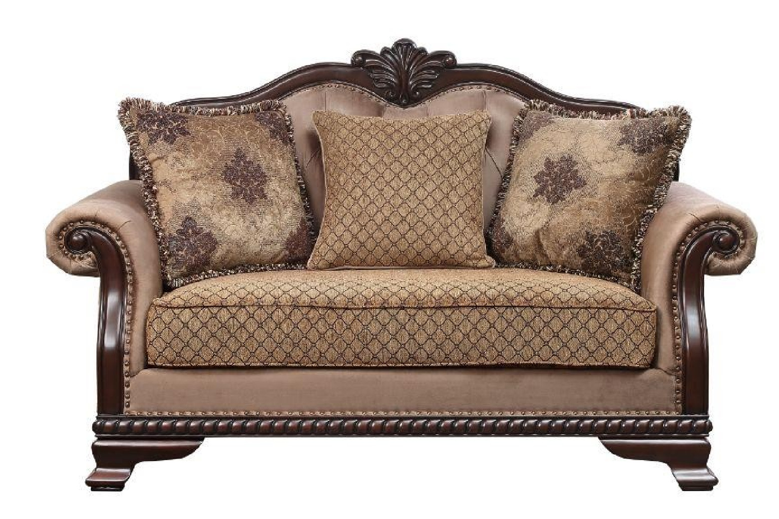 58265 Fabric & Espresso Finish Chateu de Ville Collection By Acme Furniture