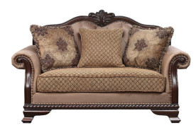 58265 Fabric & Espresso Finish Chateu de Ville Collection By Acme Furniture