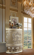 BD00461PU Leather Light Gold & Champagne Silver Finish Bedroom Vatican Collection by Acme Furniture