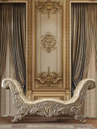 BD00461PU Leather Light Gold & Champagne Silver Finish Bedroom Vatican Collection by Acme Furniture