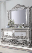 BD 00683 Lavish Classic PU Leather Light Gold & Gray Finish Bedroom Valkyrie Collection By Acme Furniture