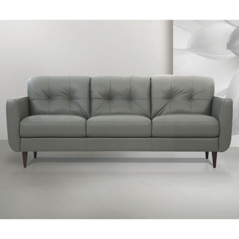 54960 Pesto Green Leather Living Room Contemporary Acme Furniture Collections