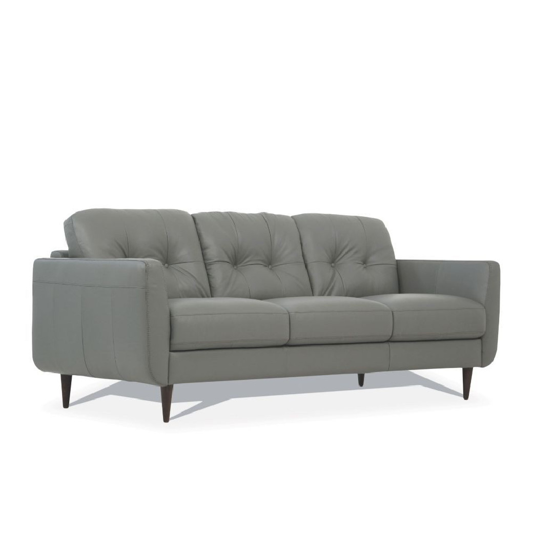 54960 Pesto Green Leather Living Room Contemporary Acme Furniture Collections