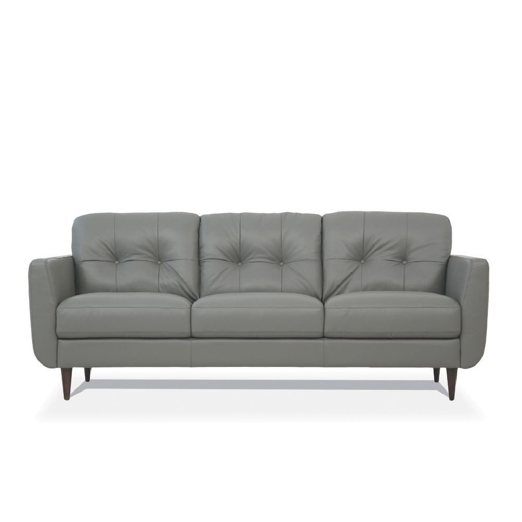 54960 Pesto Green Leather Living Room Contemporary Acme Furniture Collections