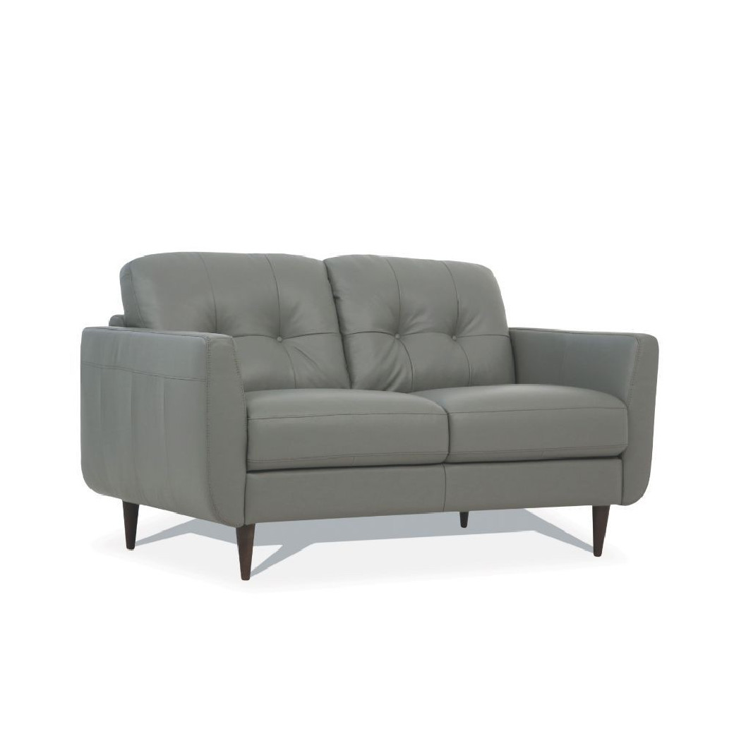 54960 Pesto Green Leather Living Room Contemporary Acme Furniture Collections