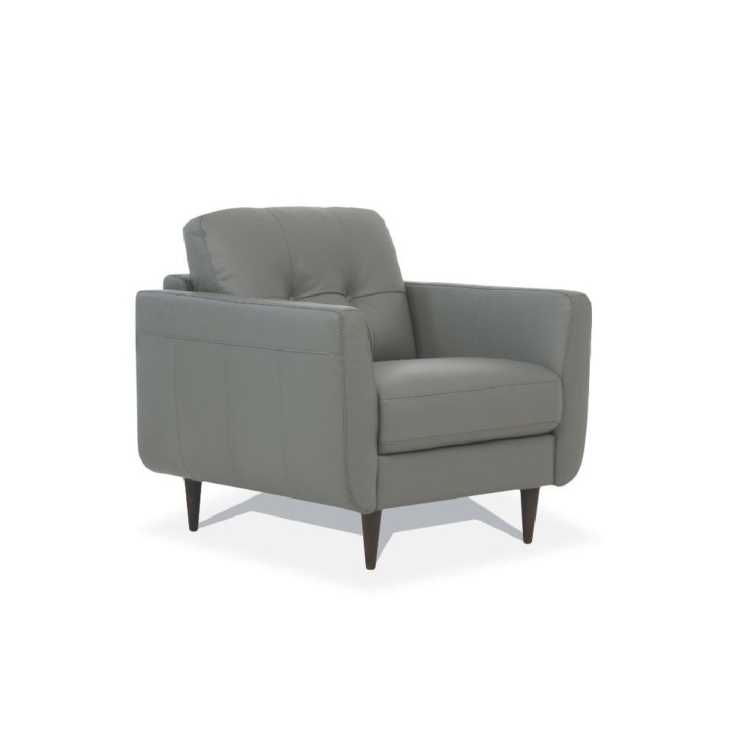 54960 Pesto Green Leather Living Room Contemporary Acme Furniture Collections