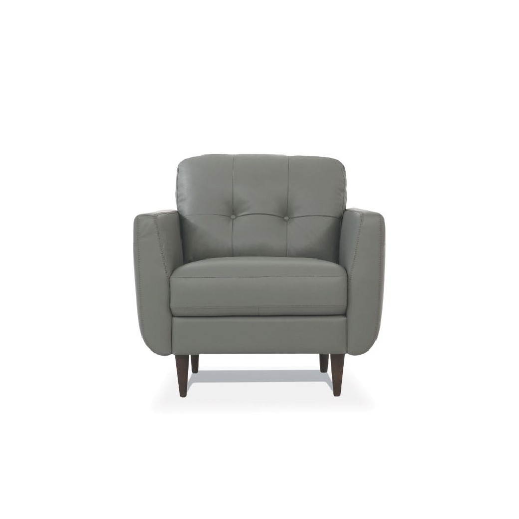 54960 Pesto Green Leather Living Room Contemporary Acme Furniture Collections