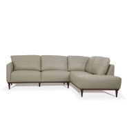 54975 Green Leather Sectional Sofa Contemporary Acme Furniture Collections