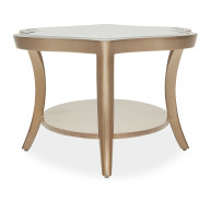 Cocktail Table W/Glass Chardonnay Malibu Crest Collection by Michael Amini