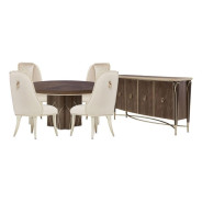 Round Dining Table Villa Cherrie Hazelnut By Michael Amini