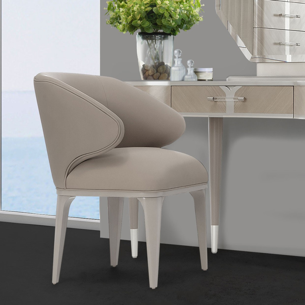 2 PC Vanity Desk Mirror & Stool Lanterna Collection By Michael Amini