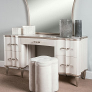 Vanity Desk & Mirror London Place Collection By Michael Amini