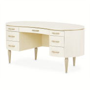 Creamy Pearl Finish Desk London Place Collection By Michael Amini