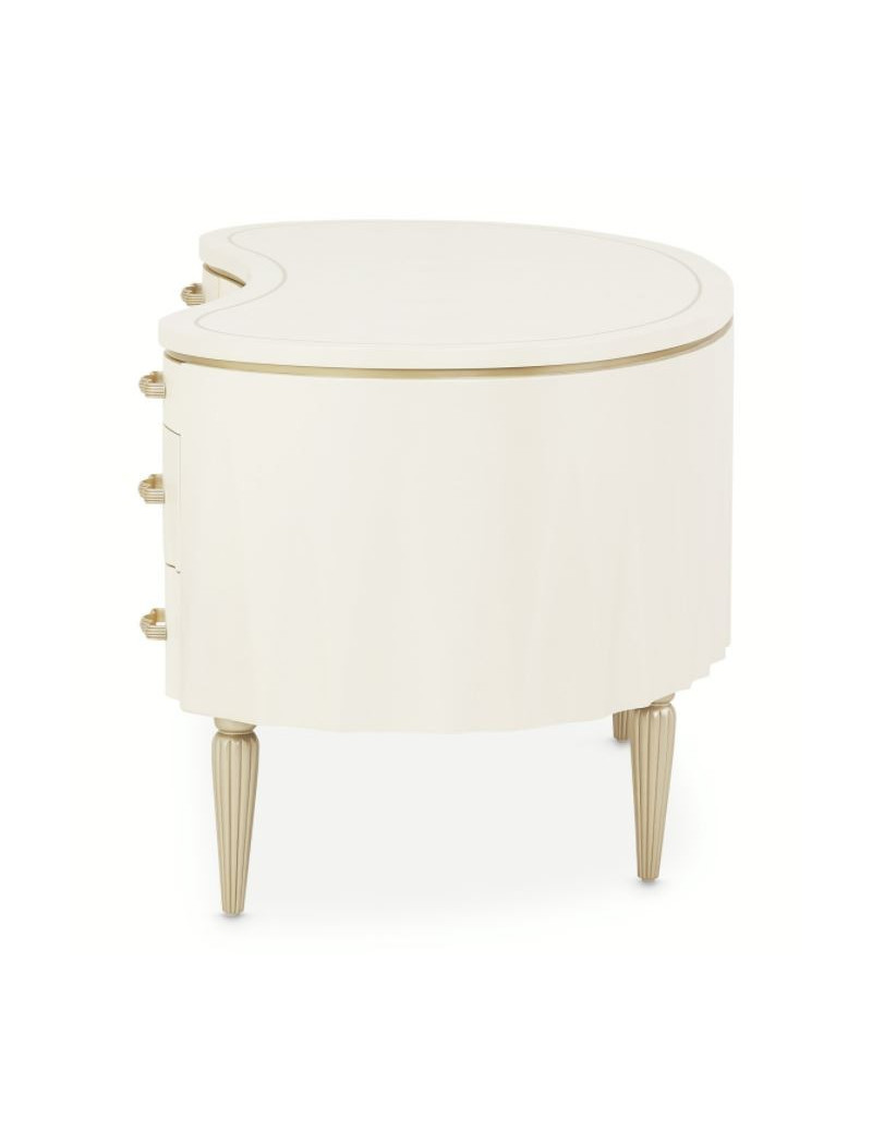 Creamy Pearl Finish Desk London Place Collection By Michael Amini