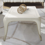 Creamy Pearl Finish Rectangular Cocktail Table London Place Collection By Michael Amini