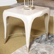 Creamy Pearl Finish Rectangular Cocktail Table London Place Collection By Michael Amini
