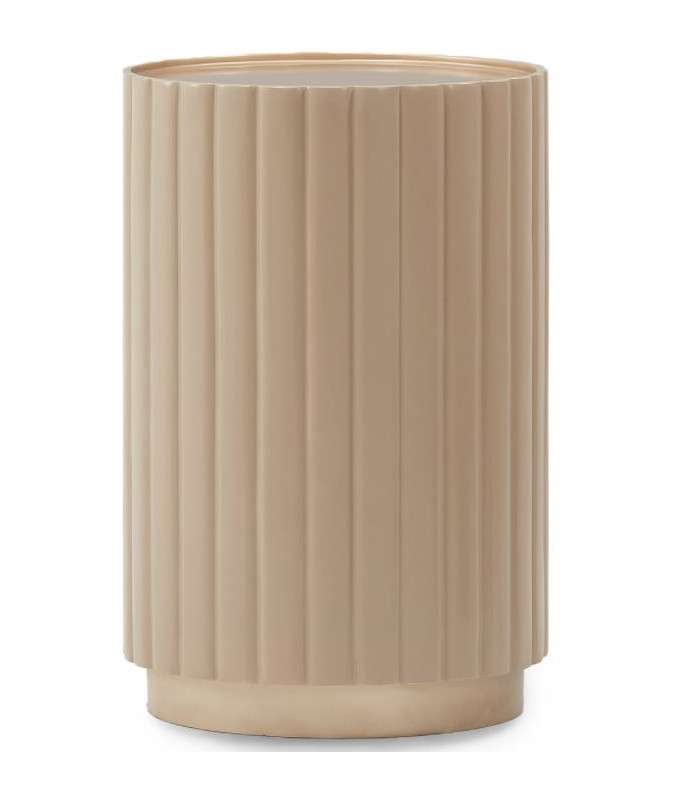 Round Chairside Table Malibu Crest Chardonnay Finish Collection by Michael Amini. 9007226-822