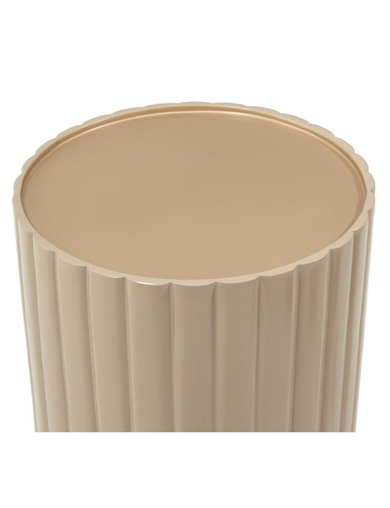Round Chairside Table Malibu Crest Chardonnay Finish Collection by Michael Amini. 9007226-822