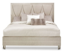 Marin Bedroom Set Collection By Michael Amini. High Gloss Lacquer Greige Finish