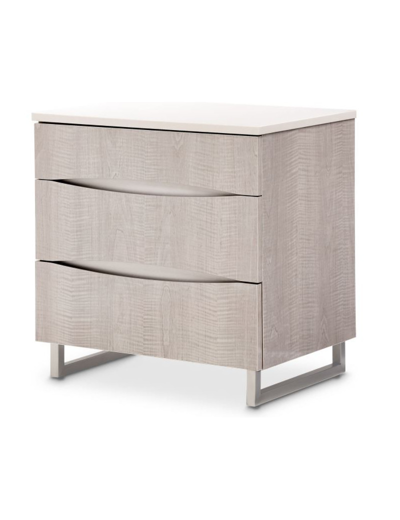 Marin Bedroom Set Collection By Michael Amini. High Gloss Lacquer Greige Finish