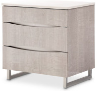 Marin Bedroom Set Collection By Michael Amini. High Gloss Lacquer Greige Finish