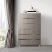 Marin Bedroom Set Collection By Michael Amini. High Gloss Lacquer Greige Finish