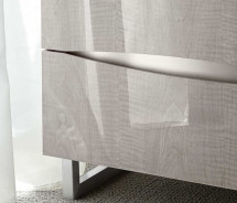 Marin Bedroom Set Collection By Michael Amini. High Gloss Lacquer Greige Finish